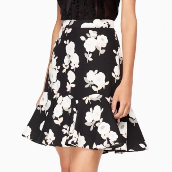Kate Spade Whimsies Floral Flounce Skirt - Picture 2 of 10